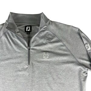 FootJoy FJ Quarter Zip Pullover XL Gray Myers Park CC Golf Stretch